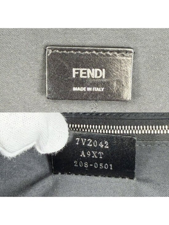 Fendi Zucca Backpack Nylon Leather Brown Black Silver main image 6